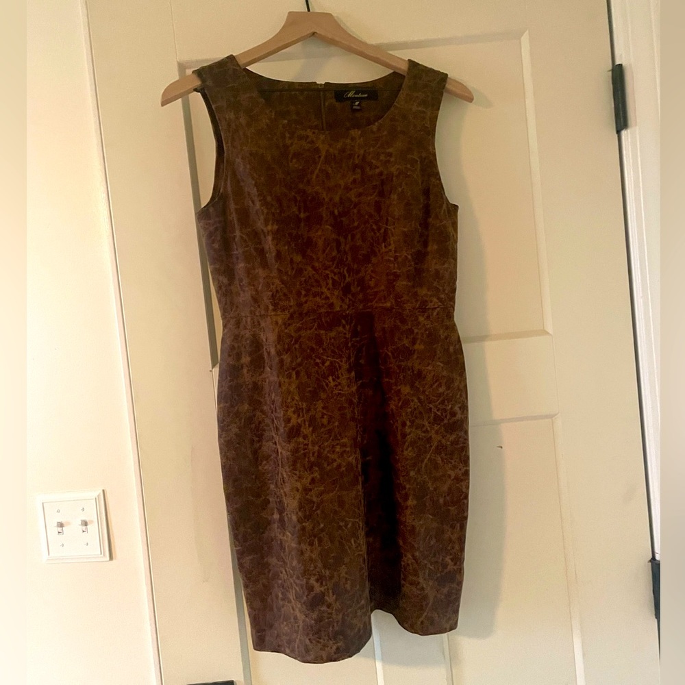 Leather-look mini dress